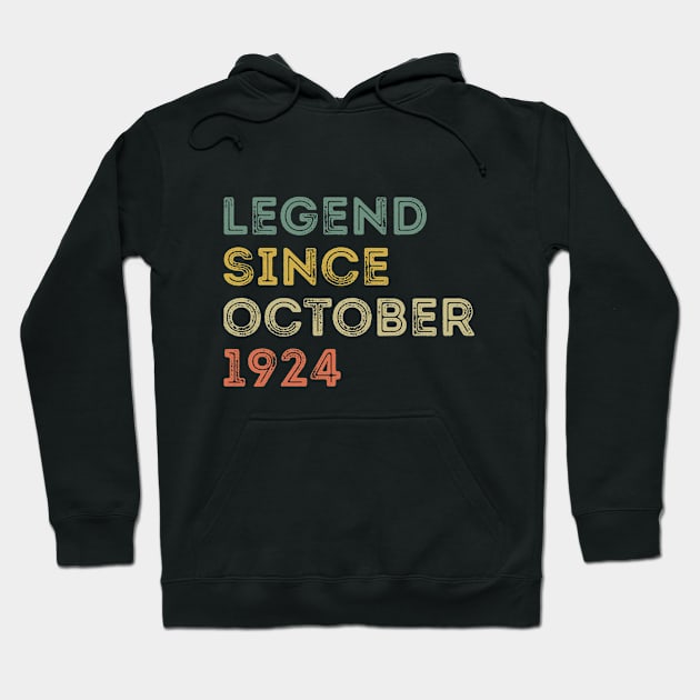 Legend Since October 1924 / Legends October 1924 ,97 th Birthday Gifts For 97 Years Old ,Men,Boy Hoodie by Abddox-99